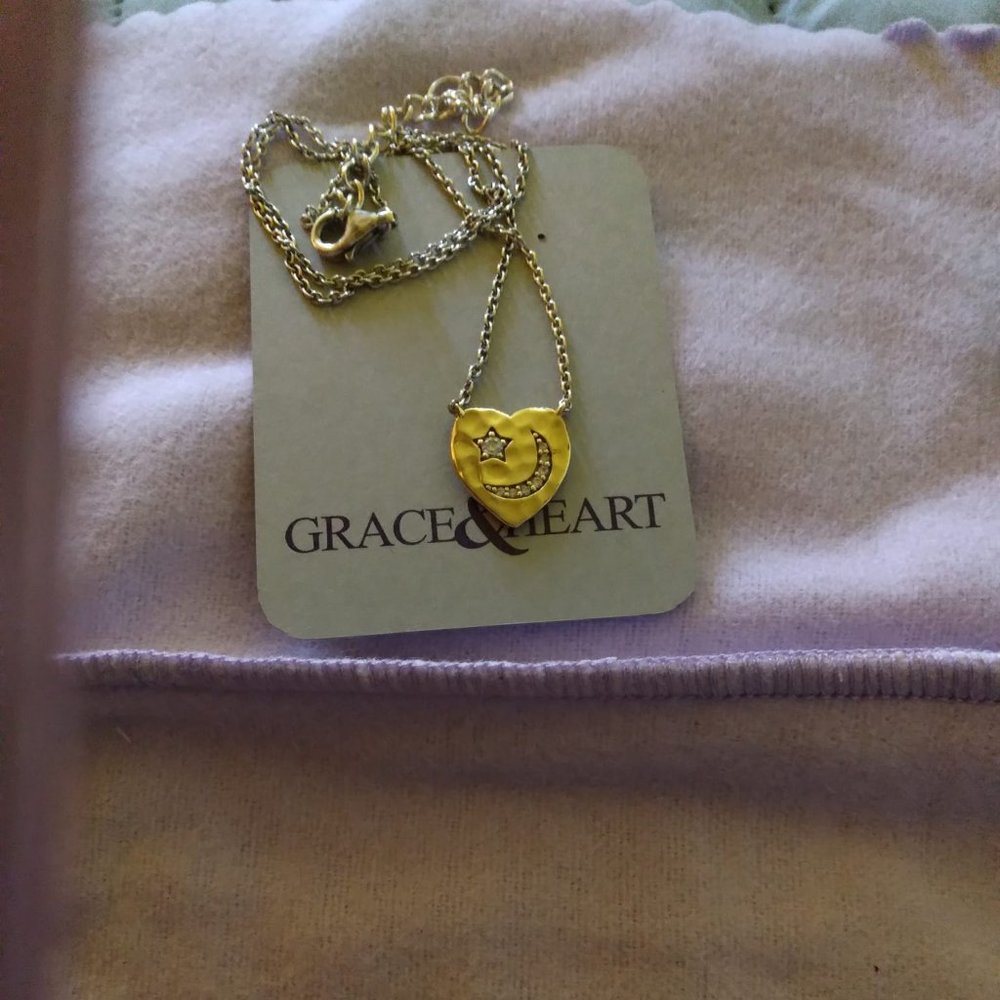 Grace and Heart Necklace a heart shape